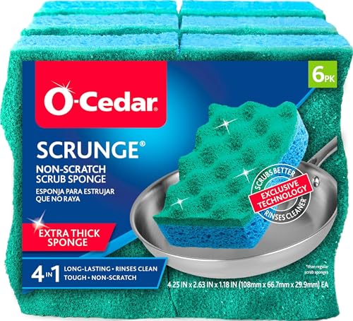 O-Cedar Scrunge Multi-Use Scrub Sponge (Pack...