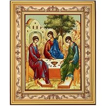 Religious Gifts Russian Orthodox Holy Trinity Icon Old Testament Trinity Rublev 8 3/4 Inch