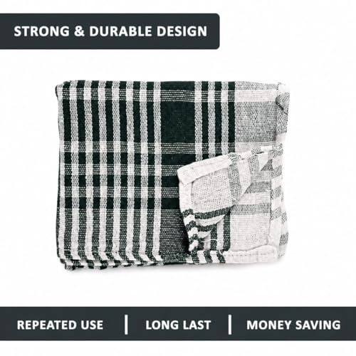 Image of Premium Home Pack of 12 Cotton Kitchen Cloth /Napkins | Fridge, Table, Kitchen Platform Cleaning & Roti Napkins | 16x16 Inches | Multicolor | Cotton, Absorbent, Reusable, Kitchen Cloth