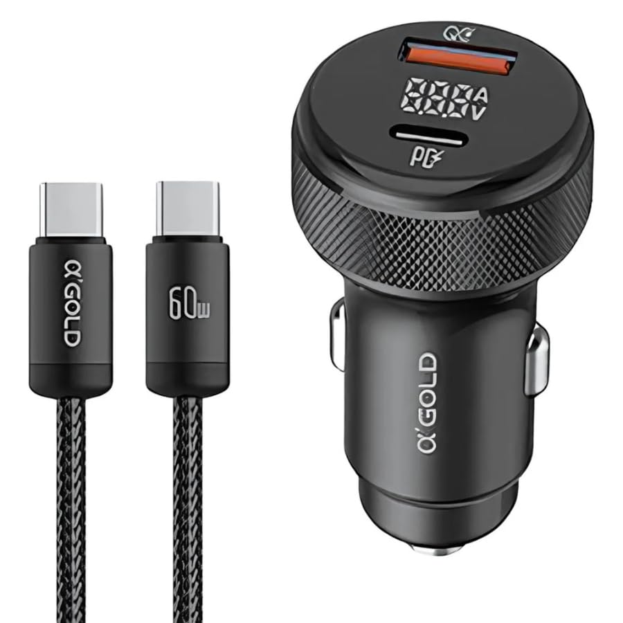 Carregador Veicular Turbo 60W Com Carregamento Rápido 9.1A USB 3....