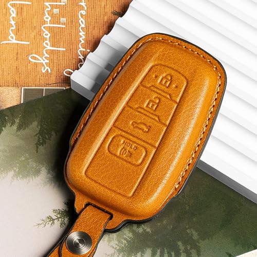 Image of for Toyota Key fob Cover Leather car Key case Avalon Camry TRD Corolla Highlander Prius Prime RAV4 Prime CHR Accessories