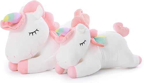 Miniatura 2 de Poutmac Animales de peluche de unicornio, juguete suave de unicornio para bebé, novia, niños y niños (blanco, 20 pulgadas)