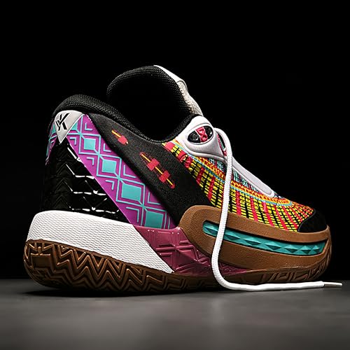 Image of Men's High-Top Basketball Shoes Anti-Slip and Wear-Resistant Soles Running Shoes Graffiti Design Fashionable Sports Shoes