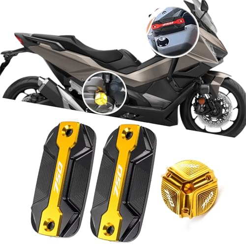 KAGEFUNE For FORZA750 XADV750 2025 �p �A���~������ ���E�u���[�L�|���v�J�o�[ + �I�C���h�����v���O forza750 xadv750 2020-2025 �o�C�N�A�N�Z�T���[ (�S�[���h) [���s�A���i]