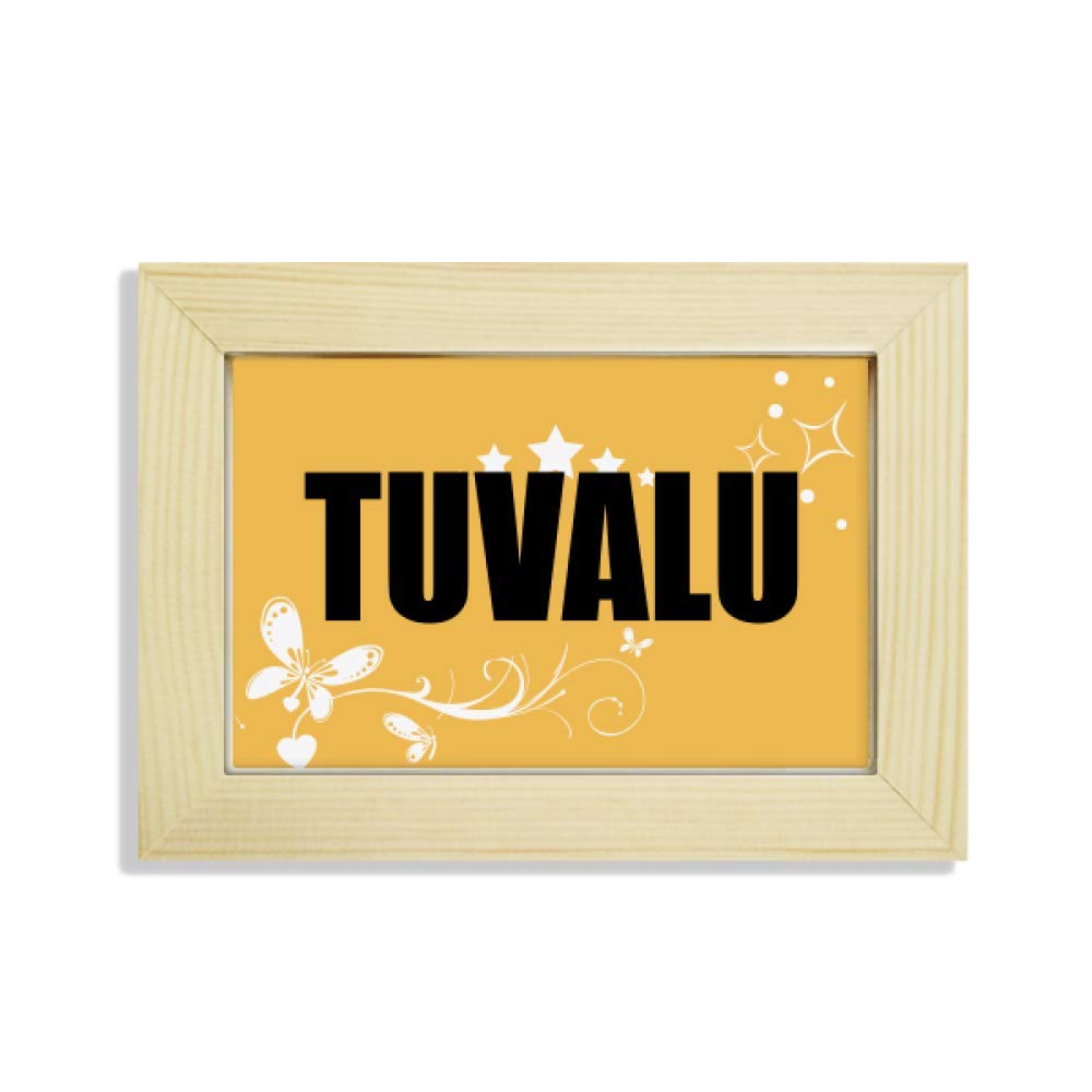 Tuvalu marco de madera para fotos de escritorio que alegra tu espacio de teletrabajo