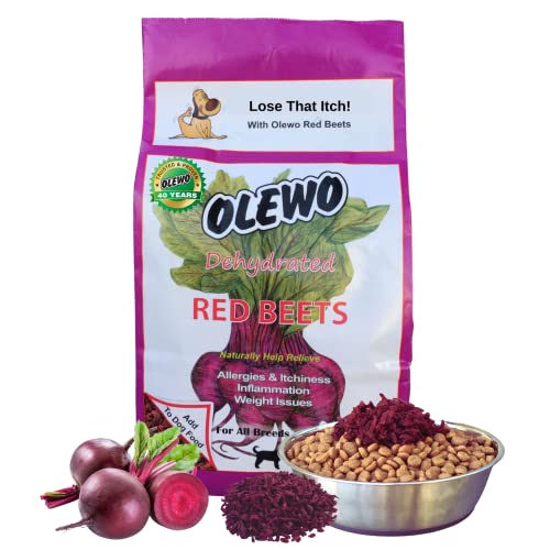 Olewo Original Red Beets for Dogs – Natural Anti Itch for Dogs, Dog Food Topper, Immune, Cleansing, Skin & Coat Support, Dehydrated Whole Food Dog Multivitamin, Fiber for Dogs, 5.5 lbs