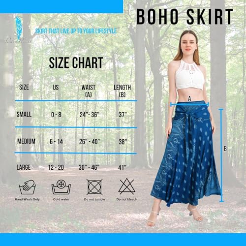 Long Skirts for Women | 2-in-1 Boho Dress & Floral Maxi Skirt for Bohemian Festivals, Vacation & Casual wear4