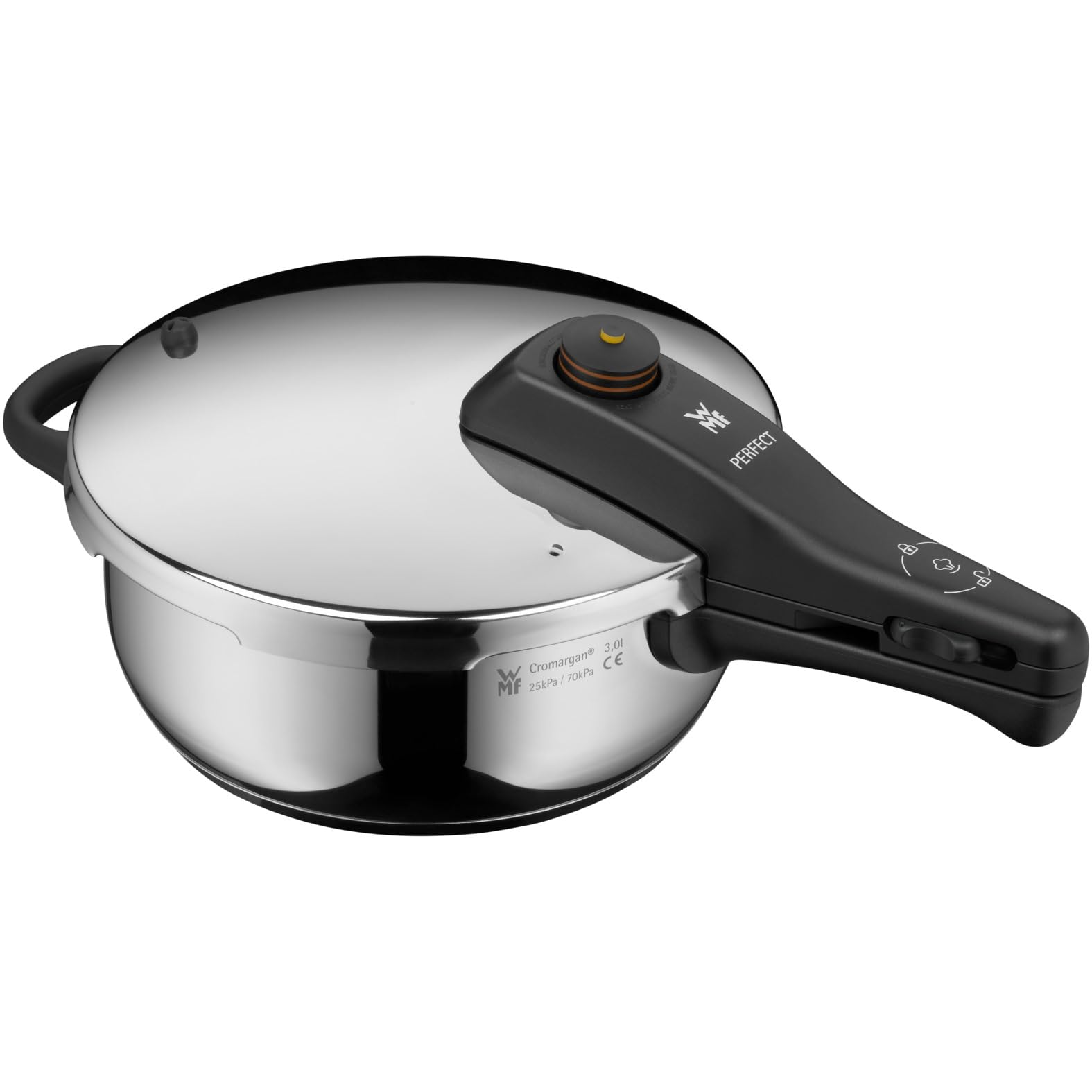 WMF Pentola Perfect Ø 22 cm, Ø 3 litri, in acciaio inox Cromargan per induzione