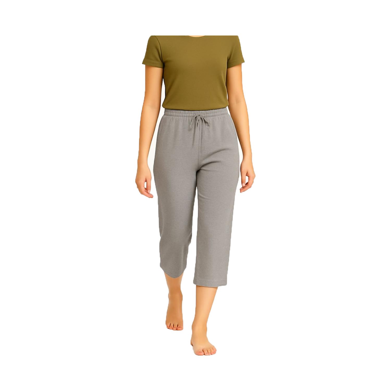 Womens Wide Leg Capris, 3/4th Capri with Loosefit for Girls-picture-27