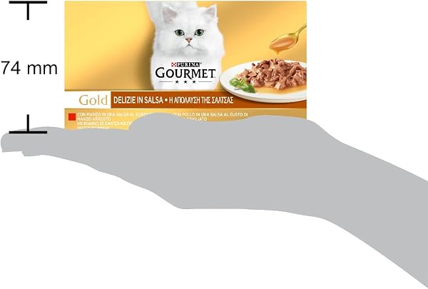 Purina Gourmet Gold Delights in Sauce Wet Food for Cats with Chicken and Beef, 48 Cans 85 g - 5