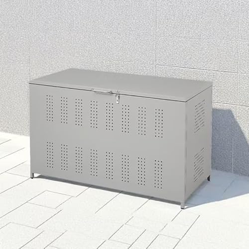 BTM 物置 屋外ゴミ箱 大型 倉庫 屋外ゴミ収納庫 ゴミ収集ボックス ごみ集積所 大容量 カラスよけ 野良猫対策 ゴミ荒らし防止 庭用可能 換気口付き 容量350L