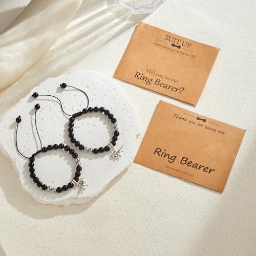 Sanyaa Ring Bearer Dinosaur Proposal Bracelet Will You Be Our Ring Bearer, Thank You For Being Our Ring Bearer Wedding Gift2