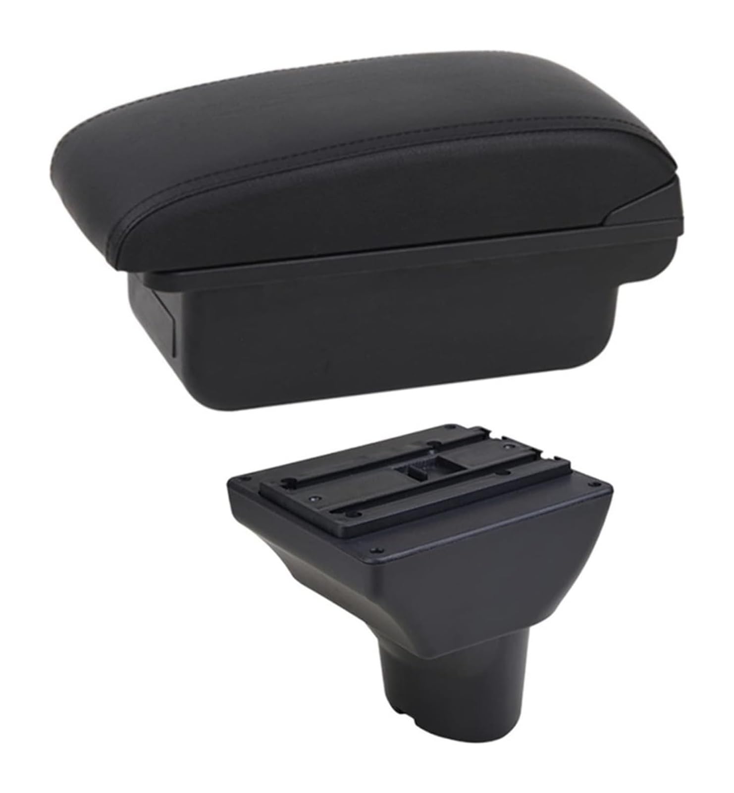 Hckclmbmzw B1 Black Line For Hyundai I20 Central Store Content Storage Box With Cup Holder Ashtray Usb Interface Accessories Armrest Car Armrest Center Console(B1 Black Line)