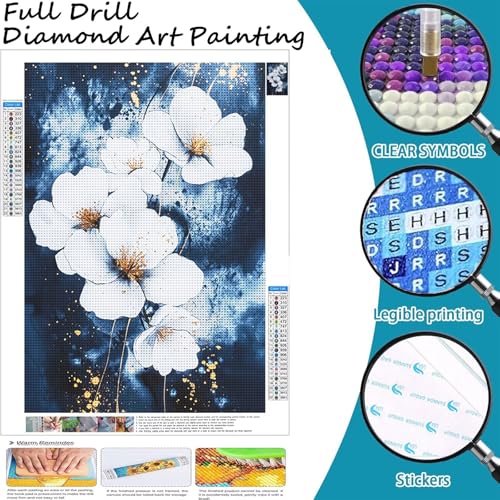 Peinture diamant 5D fleurs abstrait kit complet 60x80cm - 2
