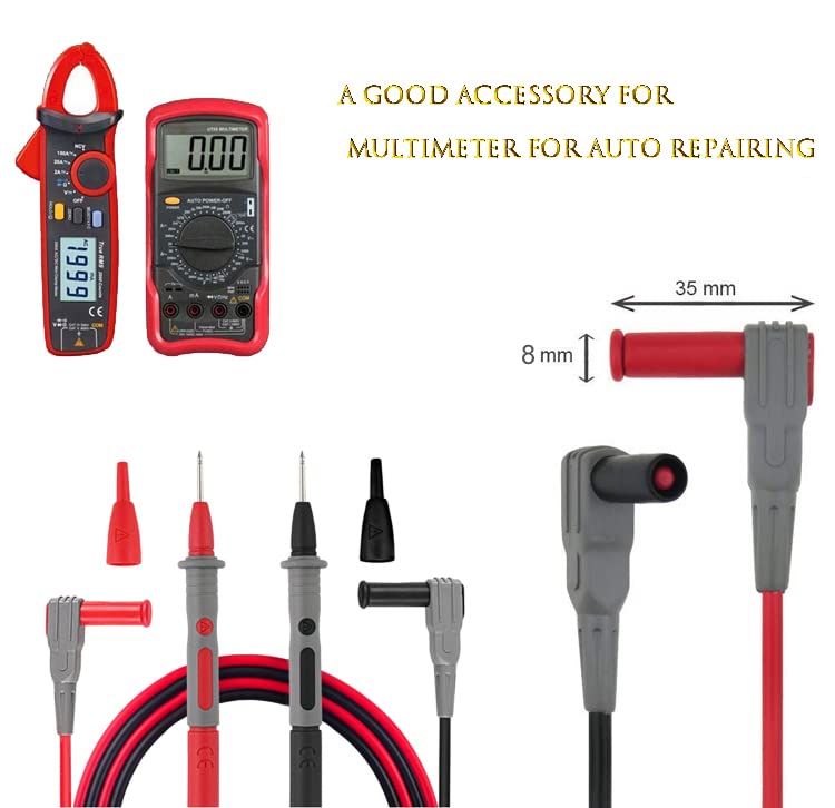 Vista 6 de Kit de cables de prueba automotriz multímetro con sonda de perforación de alambre de aislamiento para cable de prueba extendido banana de 0.157 in