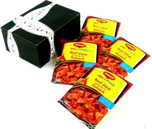 fix & frisch Gulasch (Beef Stew) Seasoning Mix, 1.51 oz Packets in a BlackTie Box (Pack of 4)