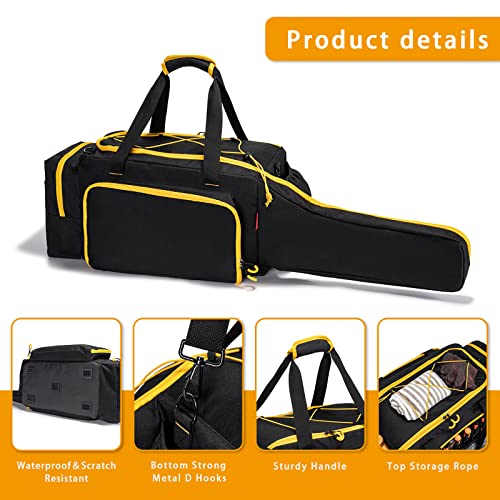 Babeyer Chainsaw Case, Durable Chainsaw Bag Compatible With Greenworks, Ego Power+, Dewalt 14''/16''/18'' Cordless Chainsaw & Accessories-Black #TOP3