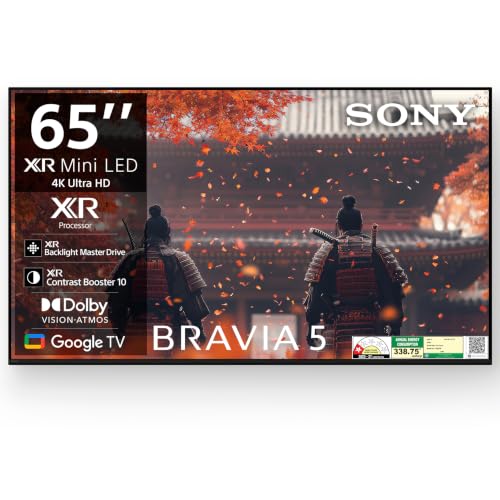 Sony 164 cm (65 inches) Smartchoice BRAVIA 5 4K Ultra HD Smart Mini LED Google TV K-65XR50