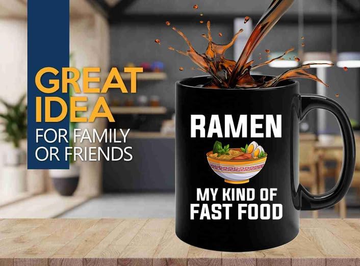 Ramen Coffee Mug 11oz Black -Ramen My kind - Food Lovers chicken pumpkin vegan pantry spicy noodles image 2