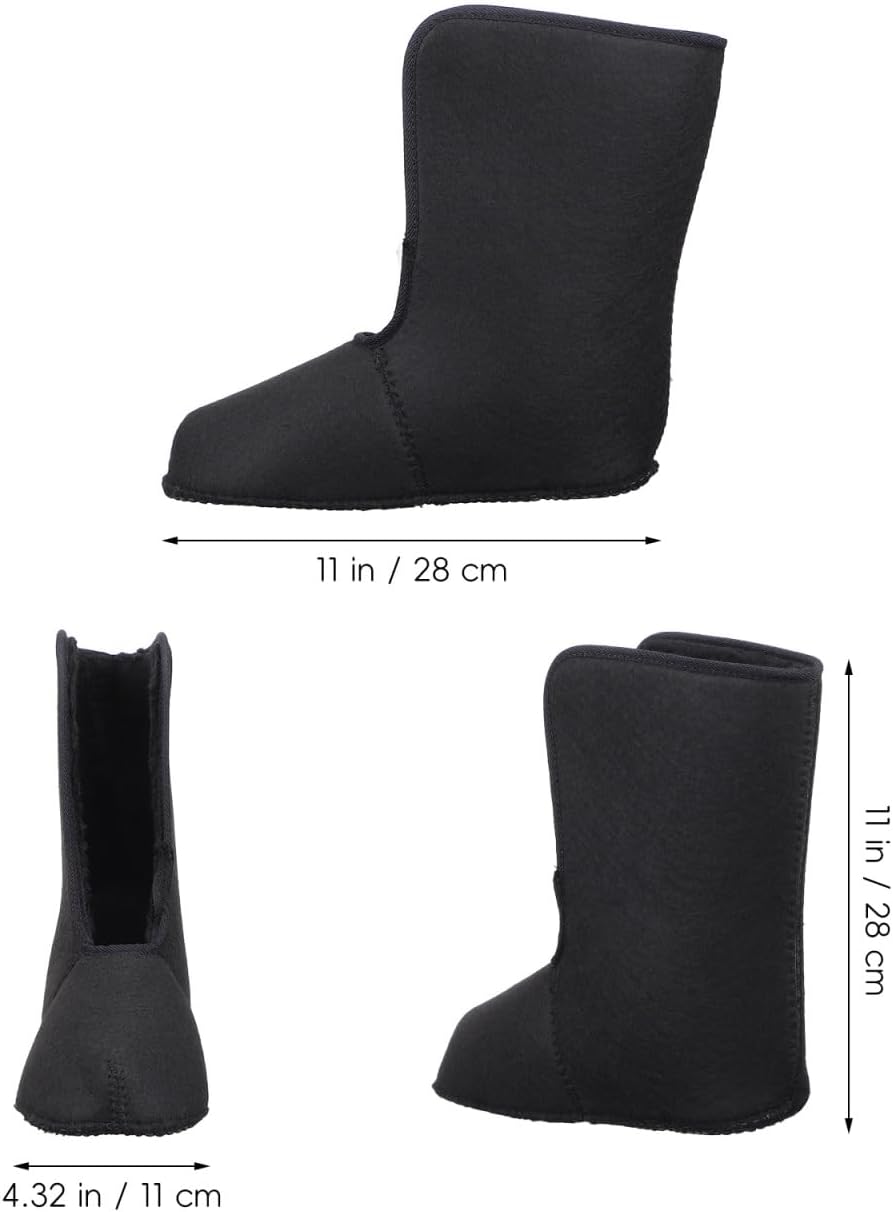 1 Pair Insulated Men's Winter Snow Boots Liner - Warm Fleece-lined Boot Liners - Cozy Soft Thermal Socks for Outdoor Hiking Fishing Size 44