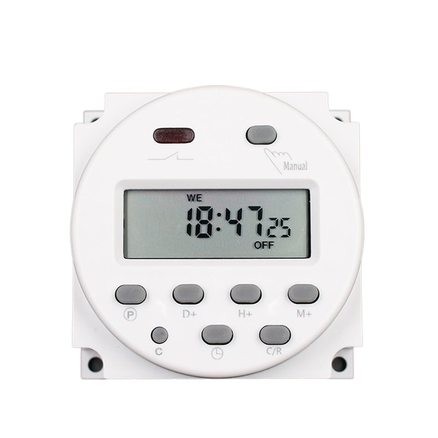 CN101A Timer Switch AC/DC 12V 24V 110V 120V 220V 230V 240V Digital LCD Power Week Mini Programmable Time Switch Relay 8A to 16A(AC110V)