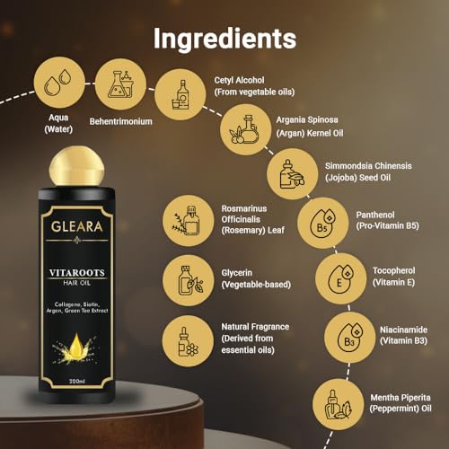 Image of Vitaroot Winter Nourishing Hair Oil with Soya, Almond, Argan Oil, Collagen & Biotin - Controls Hair Fall, Boosts Growth & Non-Greasy - Dry Scalp & Frizz Care - 200ml