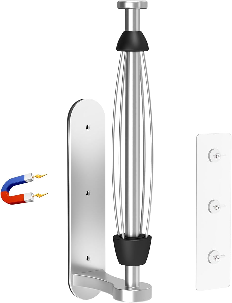 Magnetic Paper Towel Holder for Fridge, One-Hand Tear, Fits Mega Rolls | Magnetic Mount, Self-Adhesive, Ratchet Mechanism, Under Cabinet, Space-Saving for Kitchen, RV, Garage, Apartments