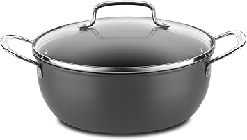 Cuisinart 650-26CP Chefs Classic 5-Quart Chili Pot with Cover Nonstick-Hard-Anodized, Black