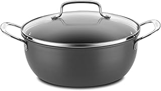 650-26CP Chef's Classic 5-Quart Chili Pot with Cover Nonstick-Hard-Anodized, Black