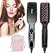 Hair Straightener Brush, OKWINT Ionic Straightening Brush with Anti-Scald Feature,Adjustable Temperatures, Auto-off Function