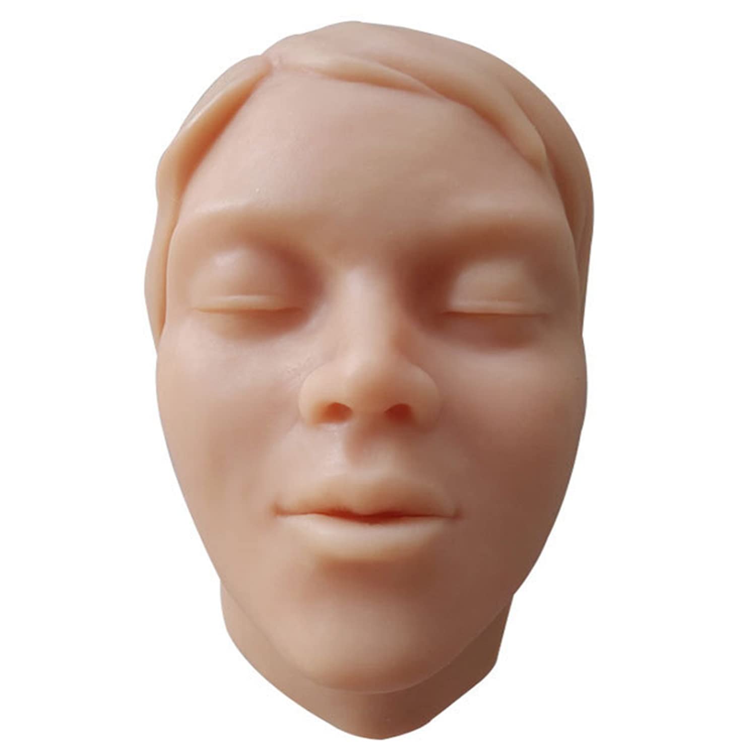 Modelo de cabeza de entrenamiento de práctica de inyección Modelo de cara, maniquí de silicona Modelo de práctica de sutura de alta simulación para enfermera, suministros enseñanza para estudiantes