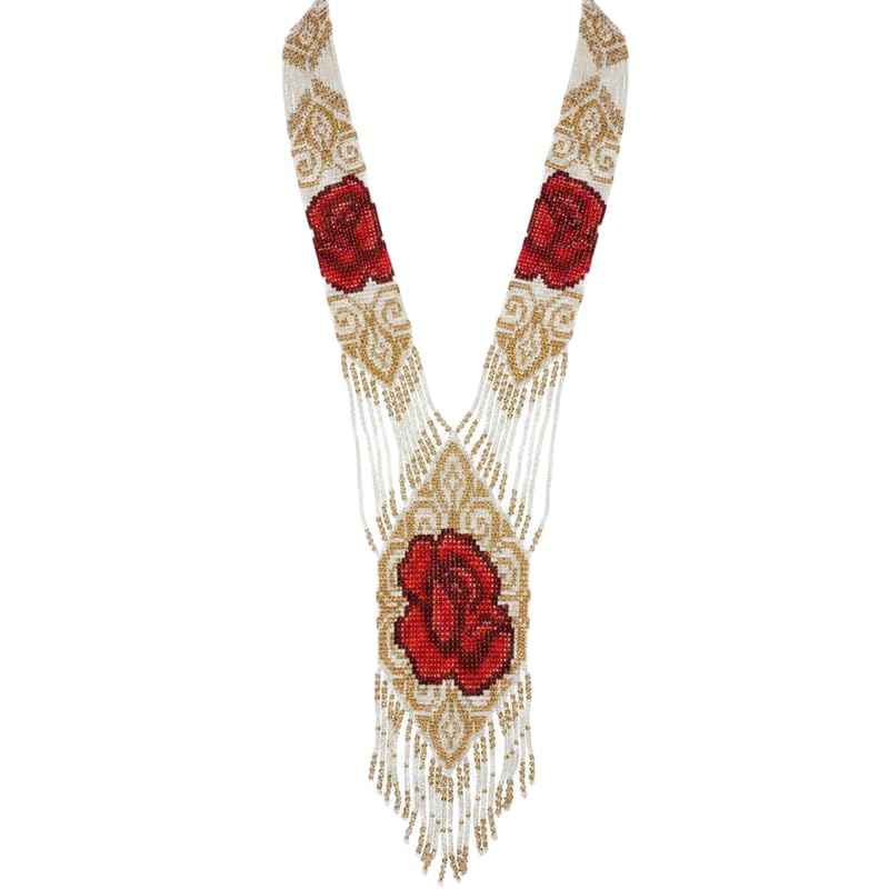 Collier Gerdan ukrainien LKBEADS fait main en perles de rocaille d'exception