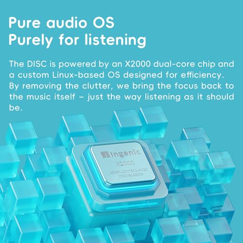 Image of FIIO DISC Portable HiFi Music Player, Dual DAC Digital Audio Player with 3.5mm & 4.4mm Outputs, Bluetooth 5.4 LDAC,Touchscreen (White)