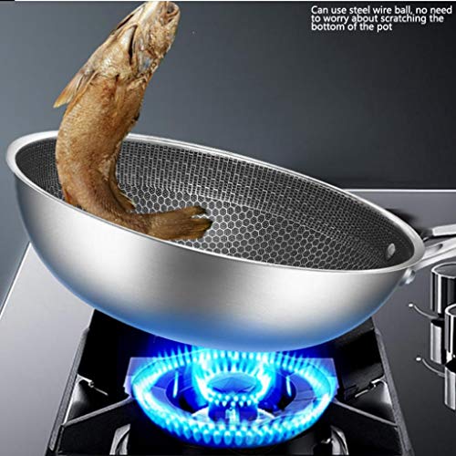Wok de acero inoxidable sin recubrimiento antiadherente 34 cm miniatura 6
