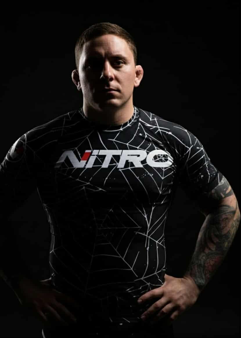 BJJ Rashguard (Spinnennetze) – Erwachsene brasilianisches Jiu Jitsu Kurzarm-Kompressionsshirt – MMA Rashguard