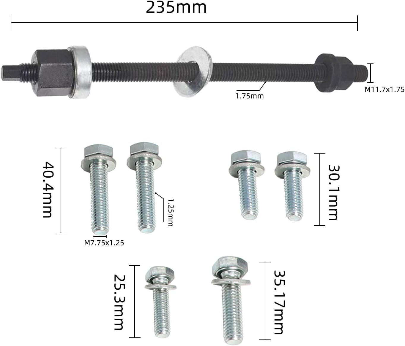 DPTOOL Kit d'extraction et d'installation de bague de transmission en caoutchouc compatible avec BMW E90 E91 E92 E60 E61 F07 F10 F11 F01 F02 E84 Outil d'installation 221040