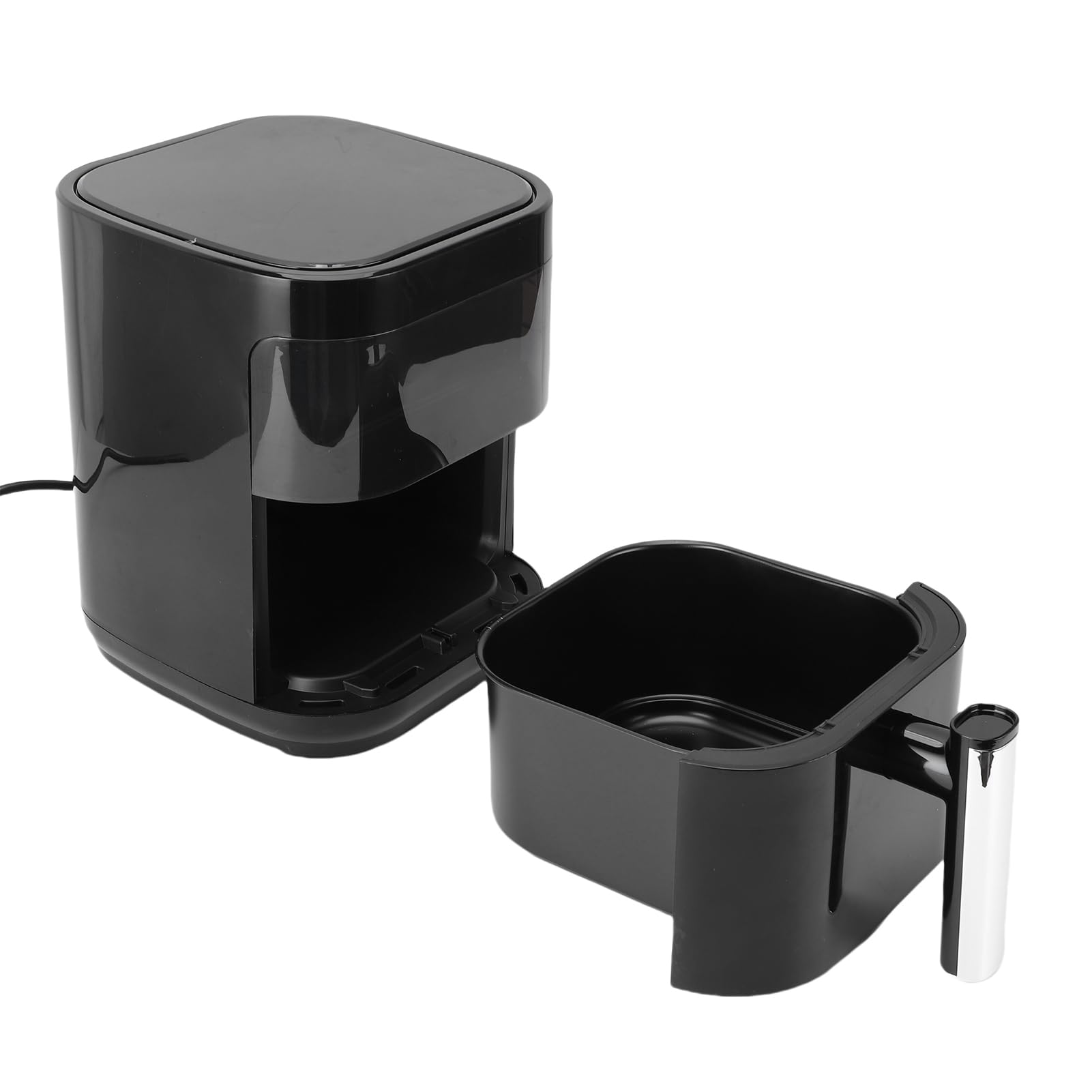 Kompaktowa Cyfrowa Frytkownica z 8 Wbudowanymi Programami, 1200 W, Ekran Dotykowy LCD, Okienko Podglądu, Maksymalna Temperatura 400°F do Zdrowego Gotowania Bez Oleju (wtyczka UE 220V)