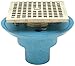 Zurn FD2254-NH2-S5 No-Hub Square Shower Drain with 5" Square Nickel Head Assembly, 2"