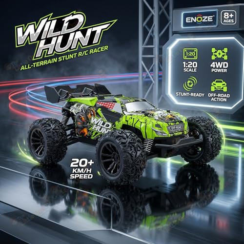 Image of The Little Ones RC Car - RC 4x4 Wheel 20 KPH Off-Road Truck Drive High-Speed Double Sided 2.4GHz Remote Control Drift Stunt Cars 360 Rotation Toys for Kids & Adults [Scale 1:20][DIRTKING]