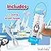brush-baby WildOnes Kids Electric Rechargeable Toothbrush Penguin, 1 Handle, 3 Brush Heads, USB Charging Cable, for Ages 0-10 (Penguin)
