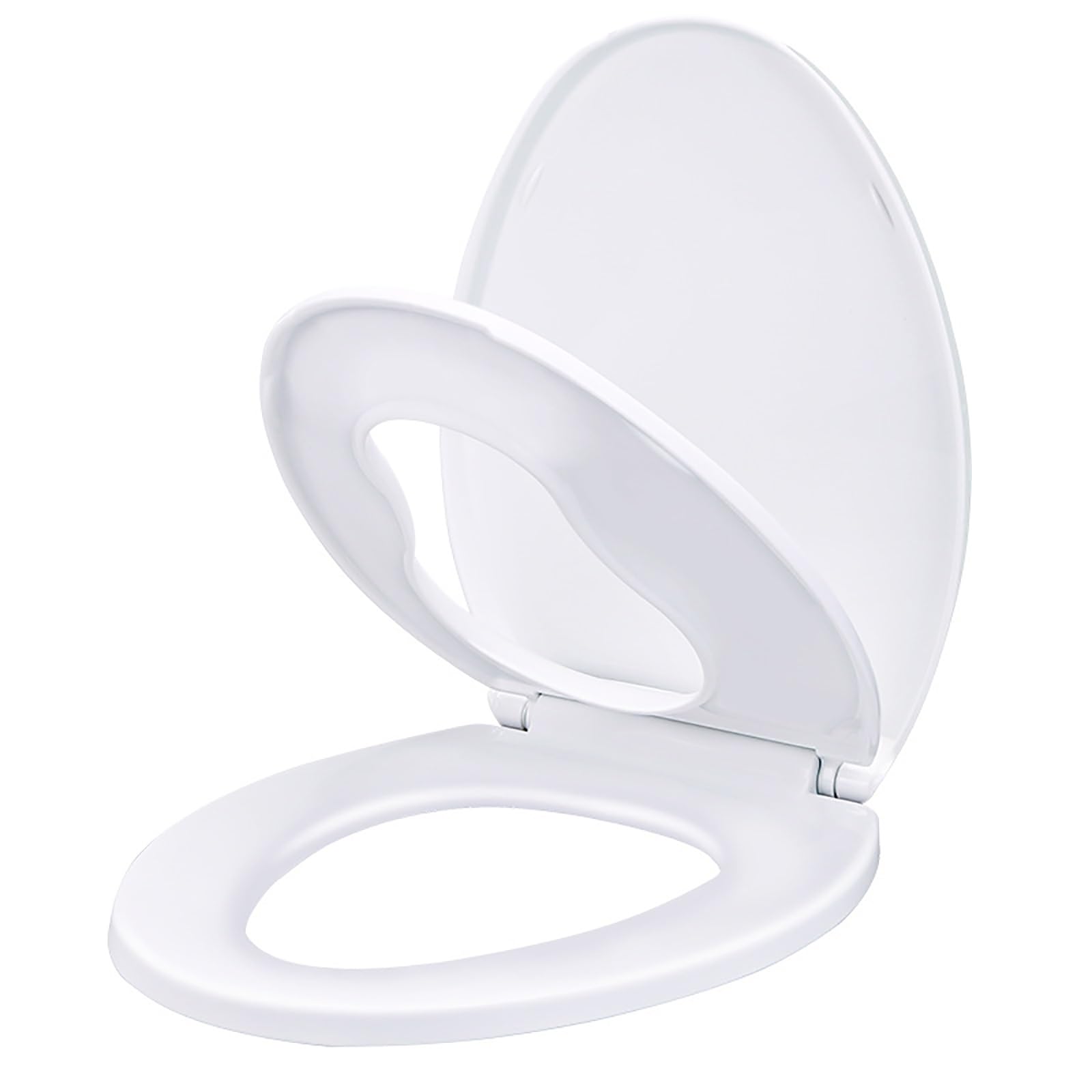 Asiento de Inodoro con Cierre Suave, Tapa de Inodoro Familiar en Forma de U de PP, con Orinal Infantil Incorporado, Fácil de Limpiar, para Baño y Hogar