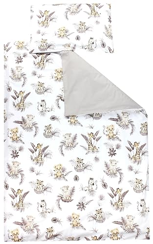 TupTam Kinder Bettwäsche Gemustert 2-Teilig Wendebettwäsche, Farbe: Beige Löwe Blätter/Beige, Größe: 135x100 cm TupTam Kinder Bettwäsche Gemustert 2-Teilig Wendebettwäsche, Farbe: Beige Löwe Blätter/Beige, Größe: 135x100 cm