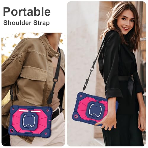 Image of Scnioy for Galaxy Tab A11+ Plus / A9+ Case 11 Inch 2025 /2023, Navy Pink