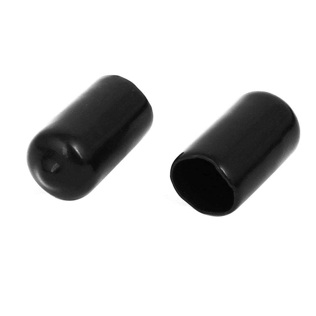 Aexit 10.5mm Inner Luer Fittings Dia Rubber Hose End Cap Screw Thread Protector Cover Luer Cap Fittings Black 100pcs