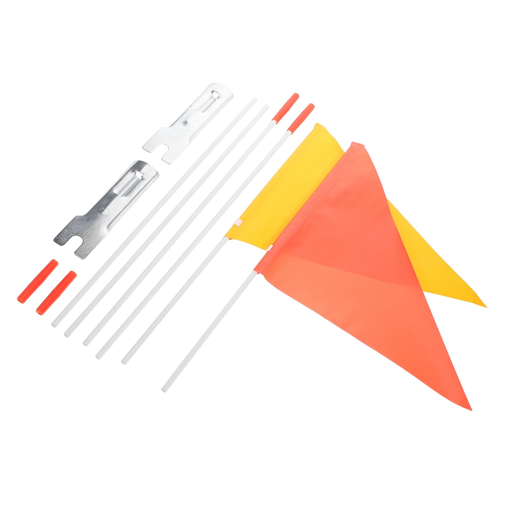 NULYLU 2pcs Bicycle Flagpole Bright Safety Flags with Pole for Tricycles Bikes High Visibility Pennant Flags for Outdoor Rides School Events