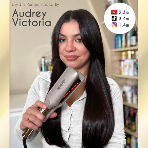 Professional Titanium Infrared Hair Straightener with Digital Temperature Control