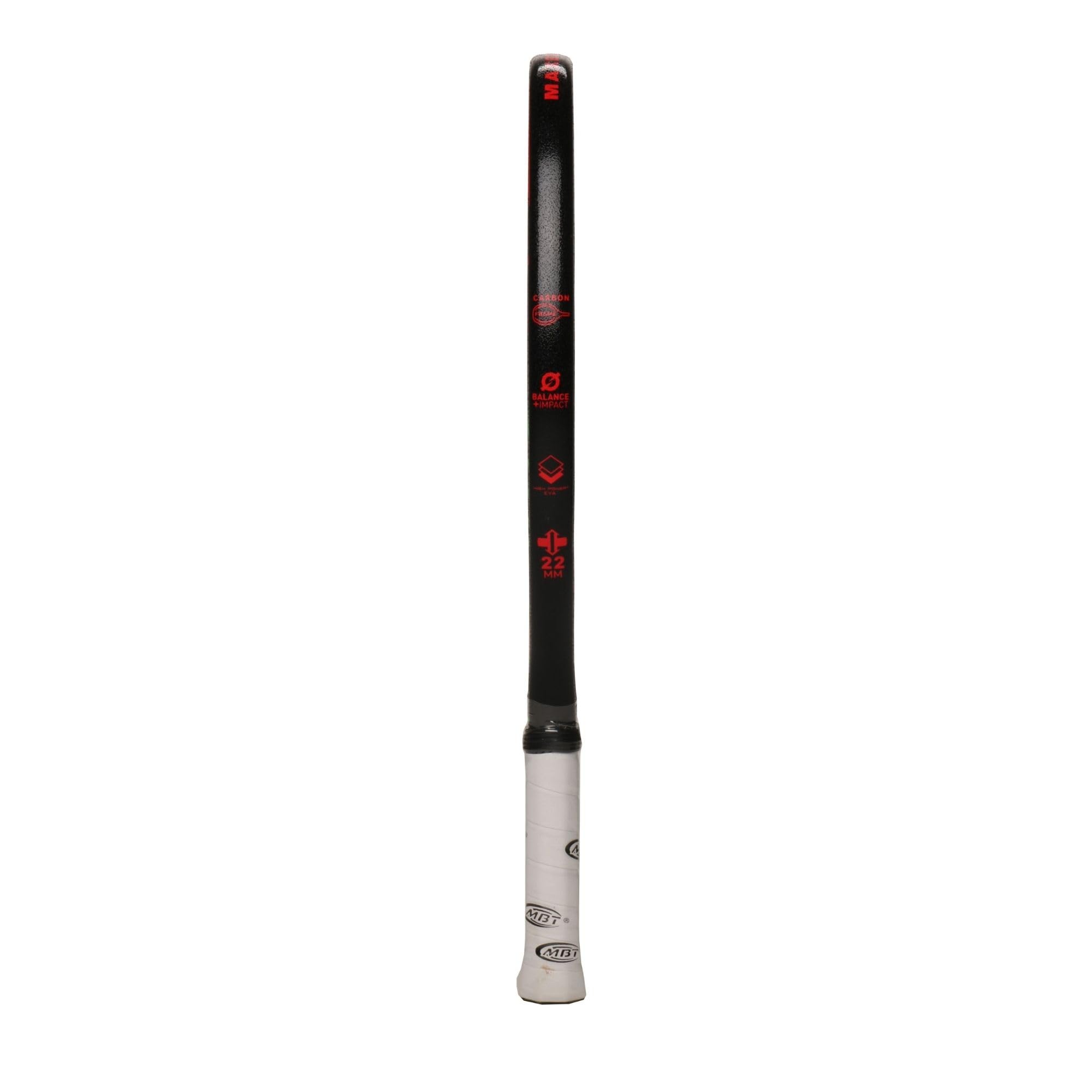 Racchetta Beach Tennis 100% Fibra di Carbonio 3K Eva High Power Profilo 22 mm Custodia inclusa