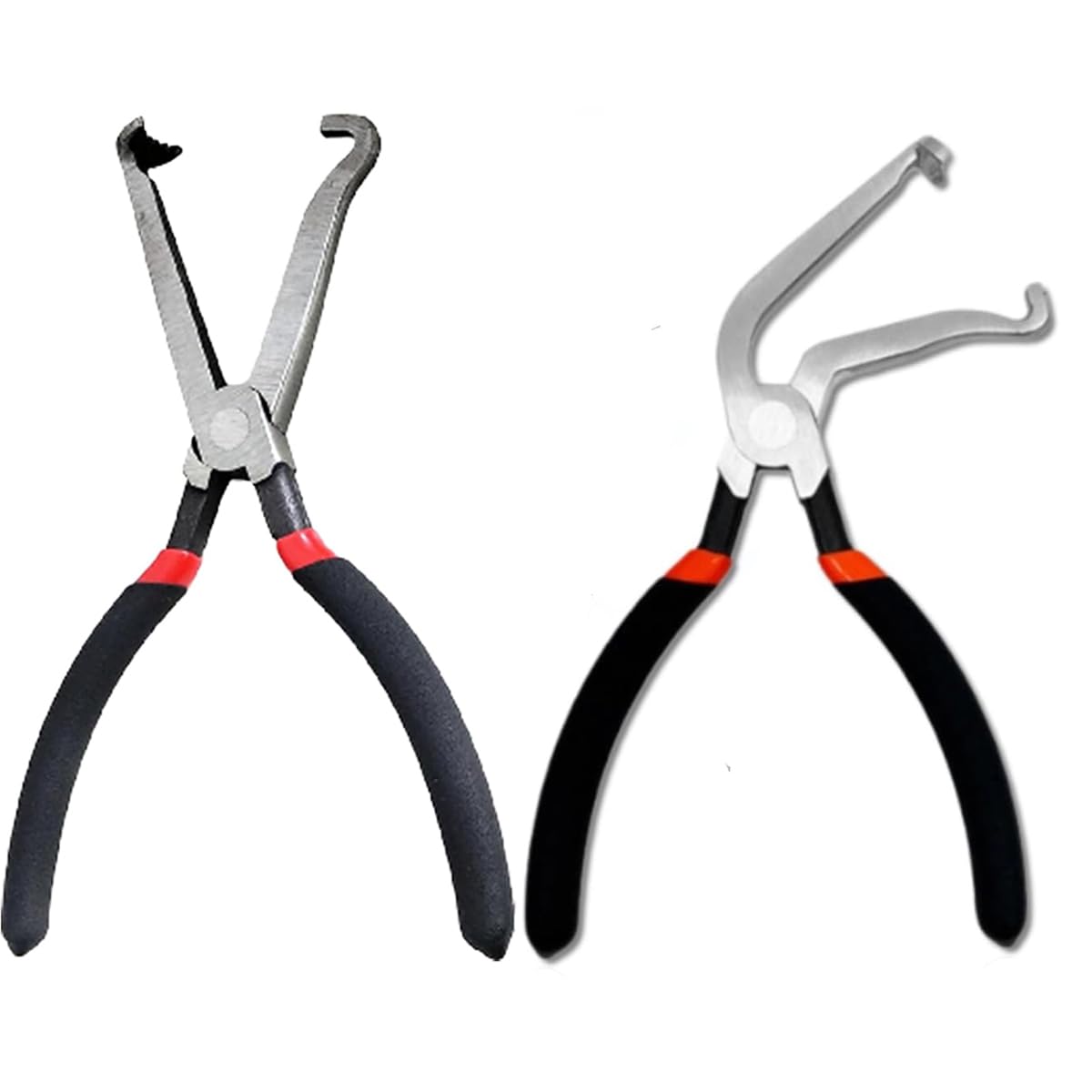 37960 Electrical Disconnect Pliers,8inch Automotive Tools Electrical Connector Pliers,Automotive Electrical Plug Connector Disconnect Tool,Fuel Line Pliers Disconnect Repair Tools (Straight head+bend)