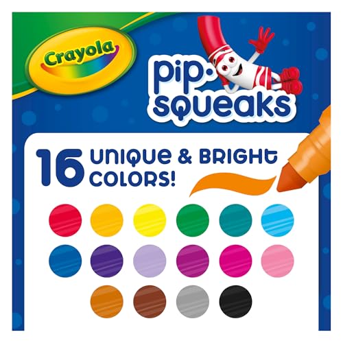 Crayola Pip-Squeaks Washable Markers (2 Packs), Bulk Mini Markers for Kids, 16 Colours, Colouring Markers, Craft Supplies, Kids Holiday Gift, 3+ by Crayola - Image 7