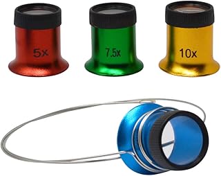 Set of 4 Magnifying Eye Loupes with Headband Multiple Magnification Jewelry Making Gemstone Diamond Inspection Tools